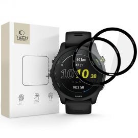 Juodas apsauginis stiklas Garmin Forerunner 255 / 255 Music "TECH-PROTECT GLASS FLEX+ 2-PACK"