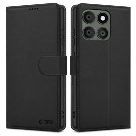 Juodas atverčiamas dėklas Motorola Edge 60 Pro "Tech-Protect Wallet"