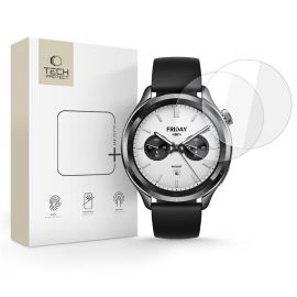 Skaidrus apsauginis stiklas Xiaomi Watch S4 "TECH-PROTECT GLASS FIT+ 2-PACK"