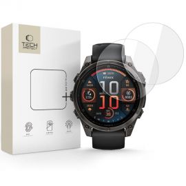 Skaidrus apsauginis stiklas Garmin Fenix 8 (47mm) "TECH-PROTECT GLASS FIT+ 2-PACK"