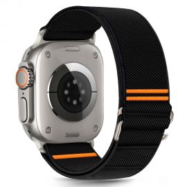 Juoda apyrankė Apple Watch 6 / 7 / 8 / 9 / 10 / SE / Ultra 1 / 2 (44 / 45 / 46 / 49 MM) "Tech-Protect Nylon Slip"