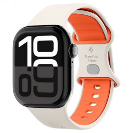 Oranžinė-beige apyrankė Apple Watch 6 / 7 / 8 / 9 / 10 / SE (40 / 41 / 42 MM) "Spigen Nano Pop"