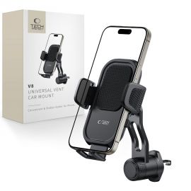 Juodas telefono laikiklis "TECH-PROTECT V8 UNIVERSAL VENT CAR MOUNT"