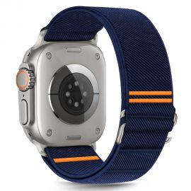 Tamsiai mėlyna apyrankė Apple Watch 6 / 7 / 8 / 9 / 10 / SE / Ultra 1 / 2 (44 / 45 / 46 / 49 MM) "Tech-Protect Nylon Slip"