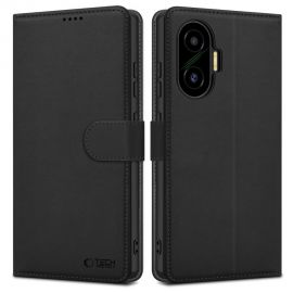 Juodas atverčiamas dėklas Xiaomi Poco F7 5G "Tech-Protect Wallet"