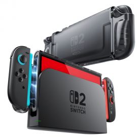 Juodas frost dėklas Nintendo Switch 2 "SUPCASE CRYSTAL"