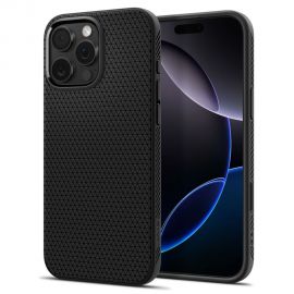 Juodas matinis dėklas Apple Iphone 16 Pro "Spigen Liquid Air T Mag Magsafe"