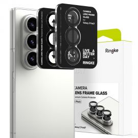 Juodas apsauginis kameros stikliukas Samsung Galaxy Z Fold 7 "Ringke Camera Frame Protector 2-Pack"