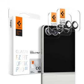 Juodas apsauginis stiklas galiniai kamerai Samsung Galaxy Z Flip 7 "Spigen Optik 2-Pack"
