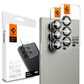 Juodas apsauginis stiklas galiniai kamerai Samsung Galaxy Z Fold 7 "Spigen Optik Ez Fit 2-Pack"