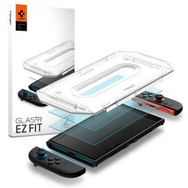 Skaidrus apsauginis stikliukas Nintendo Switch 2 "Spigen Glas.Tr Ez Fit 2-Packs"