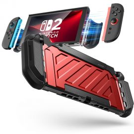 Raudonas dėklas Nintendo Switch 2 "SUPCASE UB PRO"