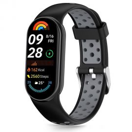 Juoda-pilka apyrankė Xiaomi Smart Band 8 / 9 / 10 / NFC "Tech-Protect Iconband Air"