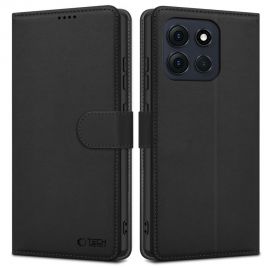 Juodas atverčiamas dėklas Motorola Moto G56 5G "Tech-Protect Wallet"