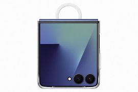 Skaidrus originalus dėklas EF-QF766CTE Ring Clear Cover telefonui Samsung Galaxy Z Flip 7