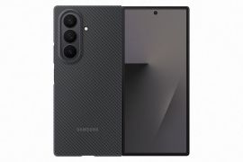 Juodas originalus dėklas EF-XF966SBE Carbon Cover telefonui Samsung Galaxy Z Fold 7