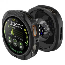 Juodas matinis dėklas Samsung Galaxy Watch 8 (44mm) "Spigen Liquid Air"