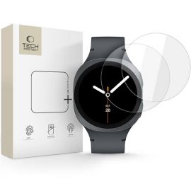 Skaidrus apsauginis stiklas Samsung Galaxy Watch 8 (44MM) "TECH-PROTECT GLASS FIT+ 2-PACK"