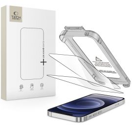 Juodas apsauginis stiklas telefonui Apple Iphone 12 / 12 Pro " Tech-Protect Quick Set +2-Pack"