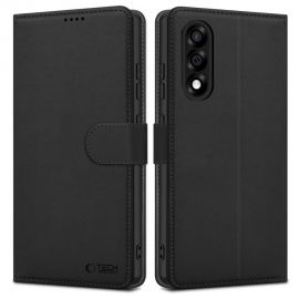 Juodas atverčiamas dėklas OnePlus Nord 5 "Tech-Protect Wallet"