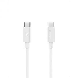 Baltas kabelis "SPIGEN EB6010CC ESSENTIAL TYPE-C CABLE 60W 100CM"