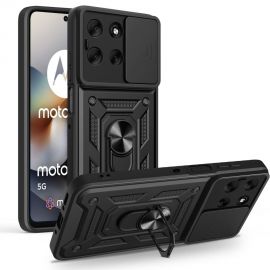 Juodas dėklas Motorola Moto G56 5G "Tech-Protect Camshield Pro"