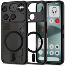 Juodas-skaidrus dėklas Nothing Phone 3 "Tech-Protect Magmat Magsafe"