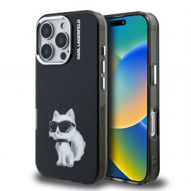 Juodas dėklas telefonui Apple Iphone 16 Pro "Karl Lagerfeld IML Aquarelle Choupette"