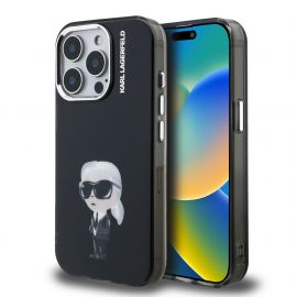 Juodas dėklas telefonui Apple Iphone 15 Pro Max "Karl Lagerfeld IML Aquarelle Karl"