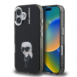 Juodas dėklas telefonui Apple Iphone 16 "Karl Lagerfeld IML Aquarelle Karl"