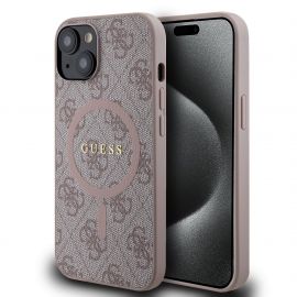 Rausvas originalus dėklas Guess 4G telefonui Apple Iphone 14