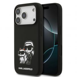 Juodas dėklas telefonui Apple iPhone 17 Pro "Karl Lagerfeld Liquid Silicone K&CH Sketch MagSafe"