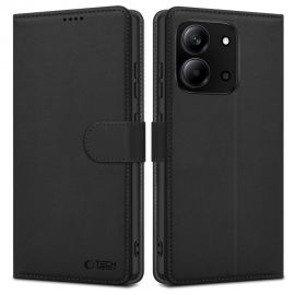 Juodas matinis atverčiamas dėklas Xiaomi Redmi 15C "Tech-Protect Wallet"
