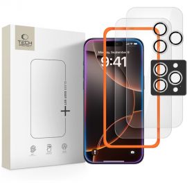 Ekrano ir kameros apsauginis stiklas Apple Iphone 16 Pro Max / 17 Pro Max "Tech-Protect Easy Set 3-Pack"