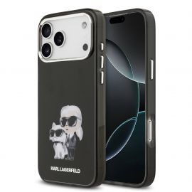 Juodas dėklas telefonui Apple Iphone 17 Pro Max "Karl Lagerfeld IML Aquarelle Karl and Choupette"