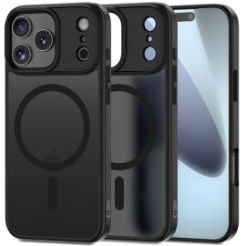 Juodas matinis dėklas telefonui Apple Iphone 17 Pro Max "TP MATT MAGSAFE"