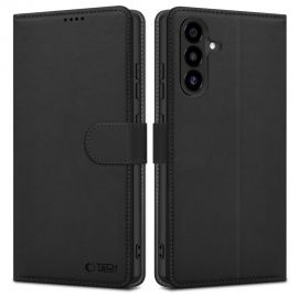 Juodas atverčiamas dėklas Samsung Galaxy A26 5G / A17 4G / 5G "Tech-Protect Wallet"