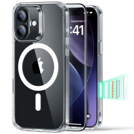 Skaidrus dėklas su apsauginiu stiklu Apple Iphone 17 "Esr Classic Hybrid Magsafe"