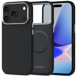 Juodas-sidabrinis dėklas Apple Iphone 17 Pro "Tech-Protect Ion Carbon Magsafe"