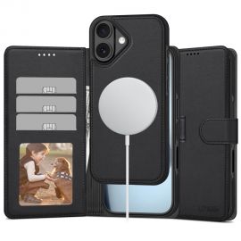 Juodas matinis atverčiamas dėklas Apple Iphone 17 "Tech-Protect Wallet Magsafe"