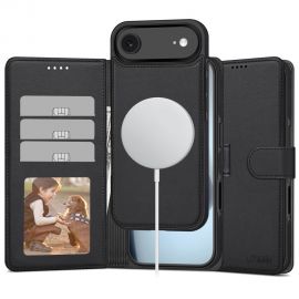 Juodas matinis atverčiamas dėklas Apple Iphone Air "Tech-Protect Wallet Magsafe"