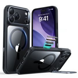 Juodas-skaidrus dėklas Apple Iphone 17 Pro Max "ESR CLASSIC HYBRID KICKSTAND MAGSAFE"
