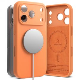 Oranžinis dėklas Apple Iphone 17 Pro "Ringke Silicone Magnetic Magsafe"