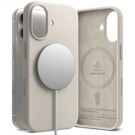 Akmens spalvos dėklas Apple Iphone 17 "Ringke Silicone Magnetic Magsafe"