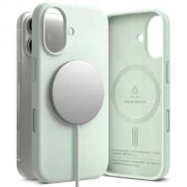 Mėtos spalvos dėklas Apple Iphone 17 "Ringke Silicone Magnetic Magsafe"