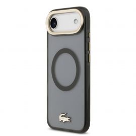 Juodas dėklas Apple Iphone Air "Lacoste PC/TPU Frosted Finish Gold Logo MagSafe"