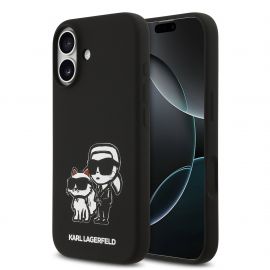 Juodas dėklas telefonui Apple iPhone 17 "Karl Lagerfeld Liquid Silicone K&CH Sketch MagSafe"