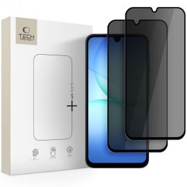 Juodas privatumo apsauginis ekrano stikliukas Samsung A16 4G / 5G / A26 5G / A17 4G / 5G "TECH-PROTECT GLASS SPY + 2-PACK"