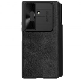Juodas atverčiamas dėklas Samsung Galaxy Z Fold 7 "Nillkin Qin Book Pro"