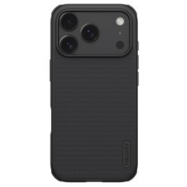 Juodas dėklas Nillkin Super Frosted PRO Magnetic telefonui Apple iPhone 17 Pro